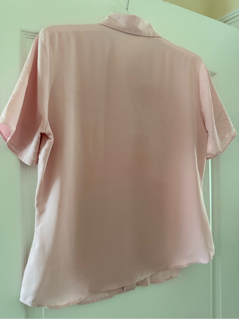 Marks & Spencer Pale Pink Short-Sleeve Floral Button-Up Blouse - Picture 9 of 9